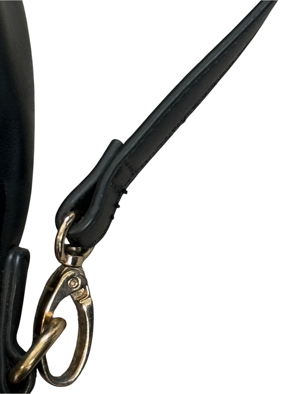 Forever 21 Black Top Handle Crossbody Satchel Bag Gold Hardware - Picture 6 of 9